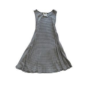 Black and White Striped Skater Dress